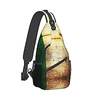 Irish Flag Print Crossbody Backpack Shoulder Bag Cross Chest Bag For Travel, Hiking Gym Tactical Use