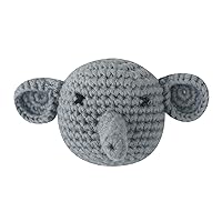 Crochet Elephant DIY Mini Knitted Elephant Heads Soft-Cotton PVC-Free Crochet-Beads Baby Pacifier Chain Decorations Baby Pacifier Chain Clip