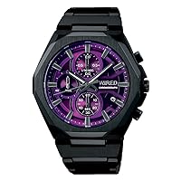 Seiko Watch AGAT450 Men's Wired Reflection Chronograph Watch, Black