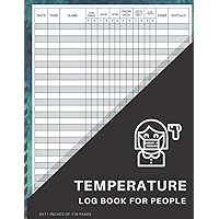 Temperature Log Book For People: 8.5x 11 inches (Specail Textre Cover) Body Temperature Health Checkup Tracker