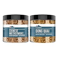 Earthborn Elements Chinese Motherwort & Dong Quai Capsules Bundle, (200 Capsules) Pure & Undiluted, No Additives