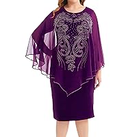 Beach Dresses for Women Women 2023 New Lady Elegant Knitting Lace Cape Dress Plus Size Fashion Printing Oneck