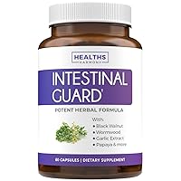 Intestinal Guard (Non-GMO) - Potent Natural Formula with Wormwood, Black Walnut, Goldenseal, PAU D'Arco, Clove, Garlic, More - All in One Supplement - 60 Capsules (No Pills)