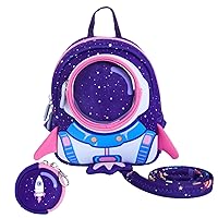 yisibo Rocket Kids Toddler Backpack with Safety Leash for Baby Boys Girls Lightweight Preschool Travel Schoolbag for 1-6 Year