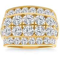 P3 POMPEII3 7Ct Men's Diamond Ring in 14k Gold Lab Grown