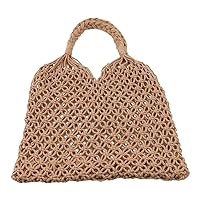Women Straw Beach Bag Tote Shoulder Bag Summer Handbag