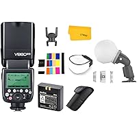 Godox V860II-N 2.4G TTL Li-on Battery Camera Flash with Godox ML-CD15 Diffusion Dome Kit, Fits for Nikon D800 D700 D7100 D7000 D5200 D5100 D5000 D300 D300S D3200 D3100 D3000 D200 D70S D810 D610 D90 D7