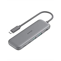 Anker 332 USB-C Hub (5-in-1) with 4K HDMI Display, 5Gbps USB-C Data Port and 2 5Gbps USB-A Data Ports and for MacBook Pro, MacBook Air, Dell XPS, Lenovo Thinkpad, HP Laptops and More(Grey)