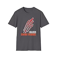 I Bleed Burnt Orange Spirit Football Enthusiasts & Ideal Casual Wear T-Shirt
