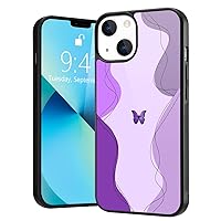 Purple Butterfly Animal Pattern Designed for iPhone 7/8/SE 2020 Case Shockproof Anti-Scratch Protective Cover Hard Aluminum Back Case Slim Cell Phone Cases iPhone 7/8/SE 2020 for Girls Women