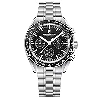 Pagani Design 1701 Men's Quartz Watch, Japanese VK63 Movement, 100 Meters Waterproof, Sapphire Crystal Chronograph, Luxury Stainless Steel Sports Watch