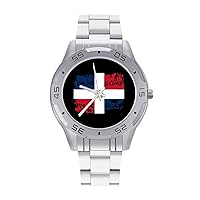 I'm-Not-Yelling-I'm-Dominican Stainless Steel Band Business Watch Dress Wrist Unique Luxury Work Casual Waterproof Watches