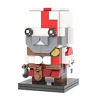 MOOXI-MOC Kratos Brick Mini Headz Building Set,Creative Cute Building Blocks Children Kit,Gifts for Kids(134pcs)