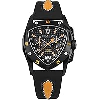 New Spyder Mens Analogue Quartz Watch with Calfskin Bracelet TLF-A13-6, black, Retro