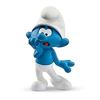 Schleich Smurfs, Collectible Retro Toys and Figurines for All Ages, Scaredy Smurf Figure