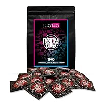 Fruit Flavor Bulk Pack Dotted Condoms for Men - 1000 Count | Juicy Strawberry Flavor