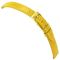 14mm Morellato Genuine Lizard Flat Stitched Yellow Ladies Watch Band Regular 858