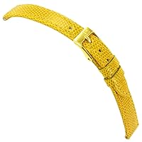 12mm Morellato Genuine Lizard Flat Stitched Yellow Ladies Watch Band Regular 858