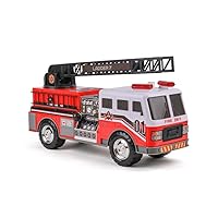 Motorized Fire Ladder Truck Firetruck Toy w/Lights & Sounds, Motorized Ladder, Extending Ladder, Realistic Design & Batteries Included - Age 3+
