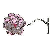Large Colorful Peony Flower Tie Tack