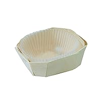Lovely Wooden Baking Mold (Case of 300), PacknWood - Wood Baking Pan with Baking Liners Included (4oz, 3.7