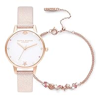OLIVIA BURTON Women's Watch, shimmer pink, Bracelet Type