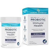 Nordic Flora Probiotic Immune Health, 30 Capsules, 15 Probiotic Strains for Immune and Digestive Health Support, Vegan, 30 Servings