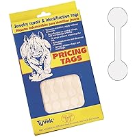 500 Long White Tyvek Long Dumbell Jeweller Repair, Price and Identification Tags 1 7/8