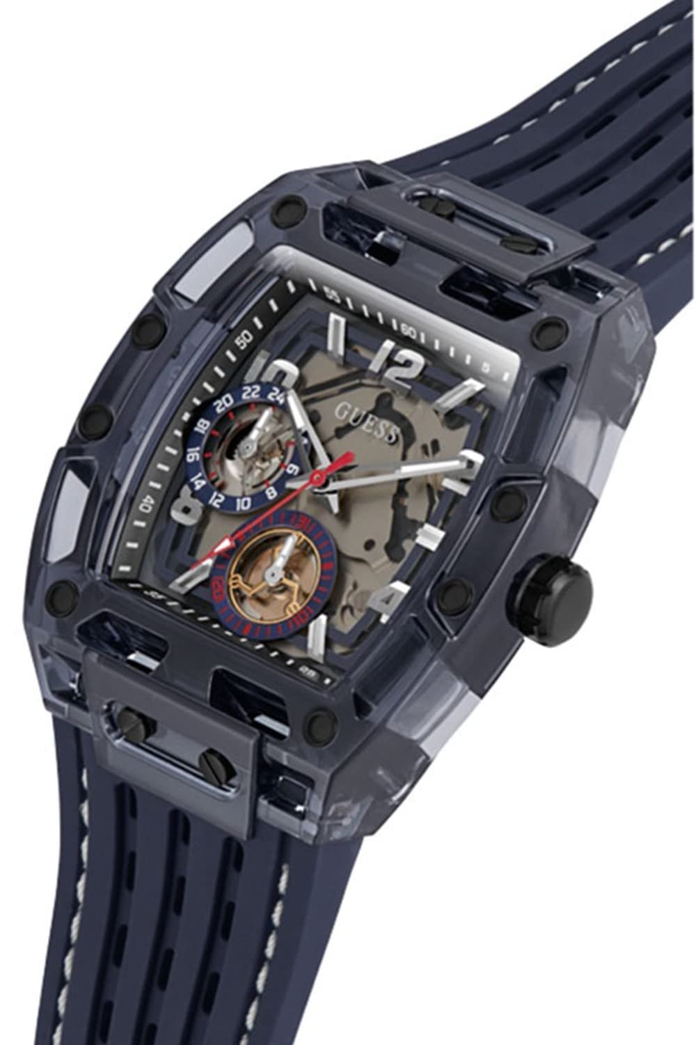 GUESS Men's Trend Casual Tonneau Diamond 43mm Watch