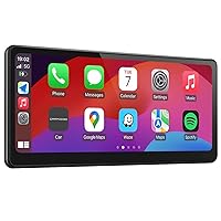 [2024 Fully Laminated Screen] CarpodGo T3 Pro Portable 60fps Wireless Carplay Android Auto,8.9 Inch 1920 * 720 IPS Touch Screen Car Stereo,Display-Only BT Mode Supports Steering Wheel Controls