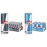 Energy Drink Zero Sugar (24 Pack) and Red Bull Sugar Free Energy Drink (24 Pack)