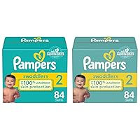Pampers Swaddlers Newborn Diaper Size 2 84 Count (Pack of 2)