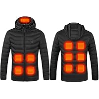 TUNUSKAT Heated Vested for Men Women, Unisex Winter Plus Size Heated Jacket Lightweight Neck Heating Jacket Washable S-8XL
