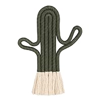 Cactus Woven Wall Hanging with Tassels Handmade Beautiful Decorations Handmade Fashion Elegance Wall Hanging Ordic Baby Kids Roomdecorations for Living Room Wall Decor DIY