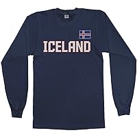 Threadrock Men's Iceland National Pride Long Sleeve T-Shirt