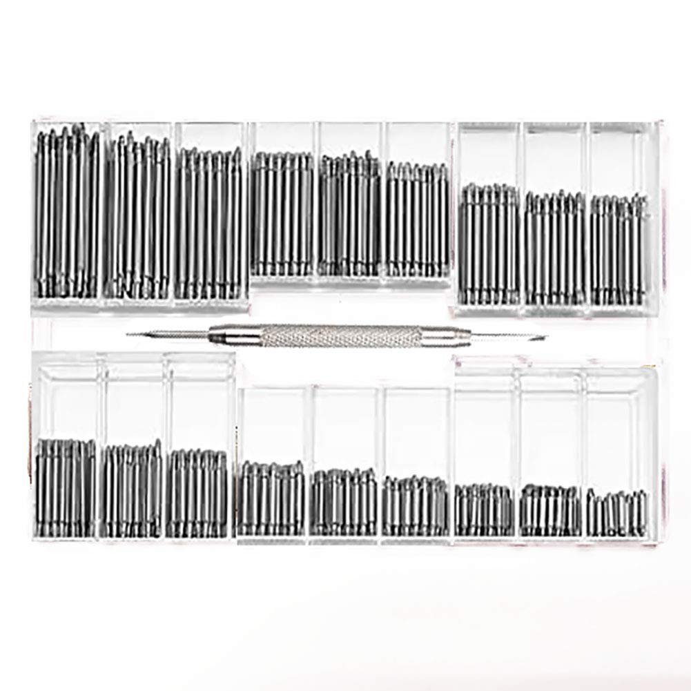 Aokelily 360pcs Spring Bar Tool Kit, Includes 18 Sizes of Stainless Steel Link Pins (10mm - 27mm), Aluminum Alloy Spring Bar Tool for Strap Replacement and Watch Pin Removal