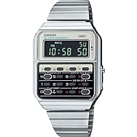 Casio Unisex's Digital Quarz Watch with Stainless Steel Strap CA-500WE-7BEF