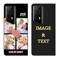 Customize Phone Case for Honor Magic V2 RSR 7.92 inch Custom Pictures Case Personalized Name Soft Case Birthday Gift for Family Men Women Photo Full Protective Cover Slim Fit Black FO