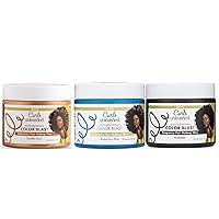 Curls Unleashed Color Blast Temporary Color Wax, Infused with Beeswax & Castor Oil, Golden Bars - Bodacious Blue - Molasses - Bundle