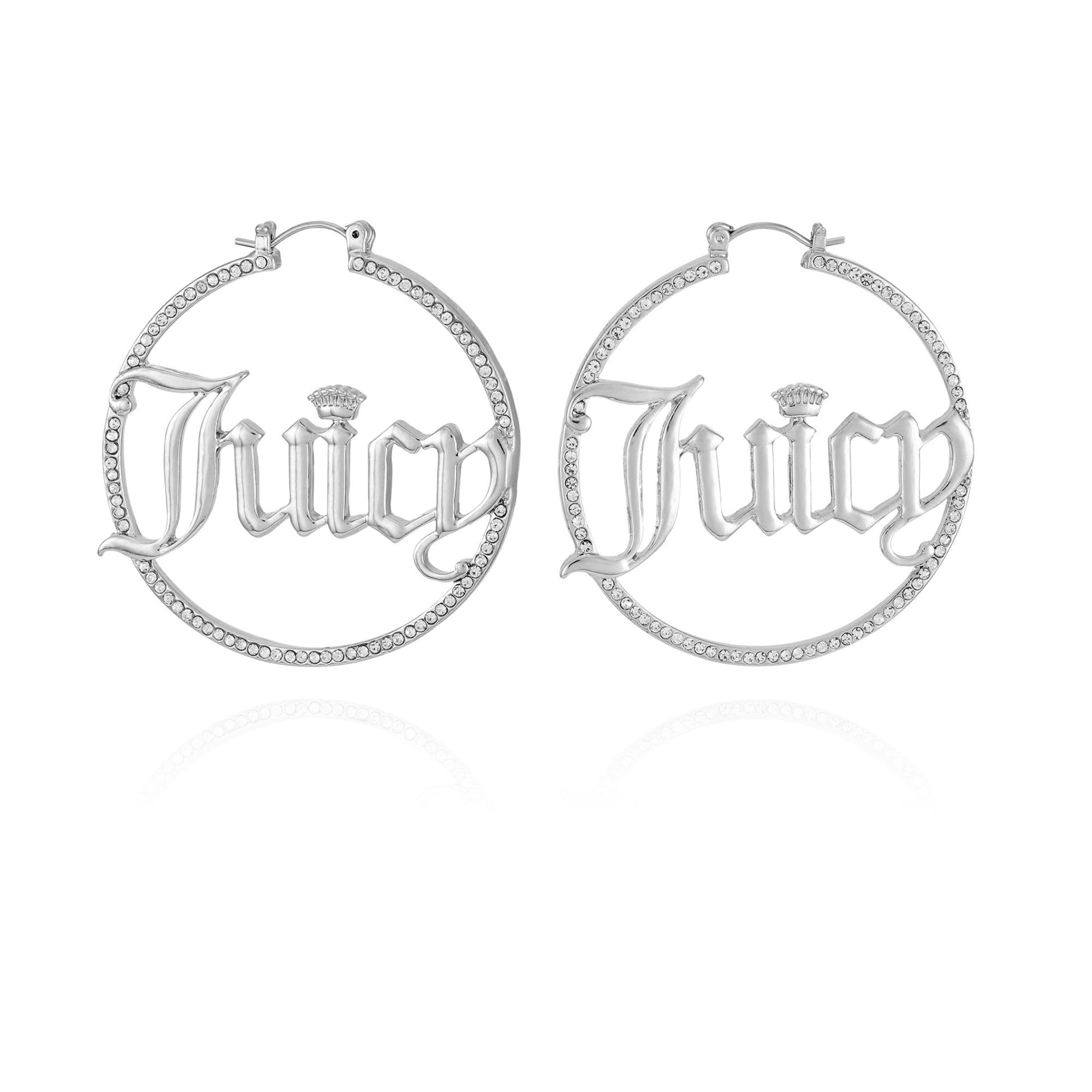 Juicy Couture Goldtone Signature Logo Hoop Earrings For Women