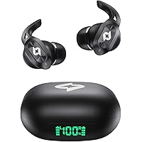 Wireless Earbuds Bluetooth Headphones with Wireless Charging Case 32H Playback LED Display in Ear Earphone Waterproof Ear buds Built in Mic Stereo Bass for iPhone Samsung Android Sport Workout game TV