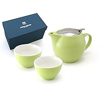 ZEROJAPAN Gift Set for 3 Universal Teapots & 2 Wide Teacups Kiwi ZG-001 KW