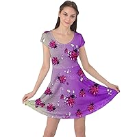 CowCow Womens Plus Size Dresses Insect Pattern Watercolor Beetles Cap Sleeve Dress, XS-5XL