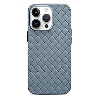 BaraSh Solid Colour Embossed Woven Pattern, Heat Dissipation and Breathable, Lightweight and Drop-Proof, for iPhone 14 15 13 12 11 Pro Max Mini XS XR X 7 8 Phone case (Grey,iPhone 14 Pro)