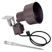Thomas & Betts K780BR Red Dot Portable Deep-Shielded Spotlight with Ground Spike, Wall Bracket, Gasket and Screws, Bronze