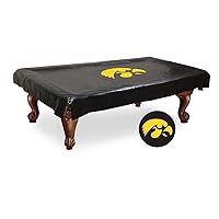 Iowa Hawkeyes HBS Black Vinyl Billiard Pool Table Cover