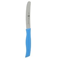 ZWILLING Twin Grip Serrated Utility Knife, 4.5-inch, Blue