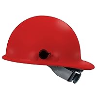 Fibre-Metal by Honeywell Super Eight Swing Strap Fiber Glass Cap Style Hard Hat with Quick-Lok, Red (P2AQSW15A000)