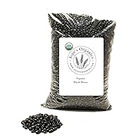 Jojo's Organics Black Beans Certified Organic Non-GMO | Raw Dried Bulk Legumes 5 lbs Great for Bean Soup, High in Fiber and Protein