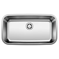 BLANCO, Stainless Steel 442576 STELLAR Super Single Undermount Kitchen Sink, 32